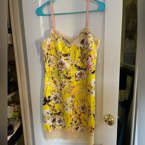 Gracie Yellow Floral Print Neoprene Camisole Dress
